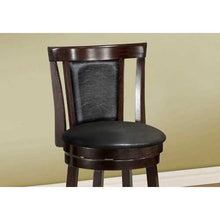 Load image into Gallery viewer, Cappuccino &amp; Black Solid Wood Swivel Barstools